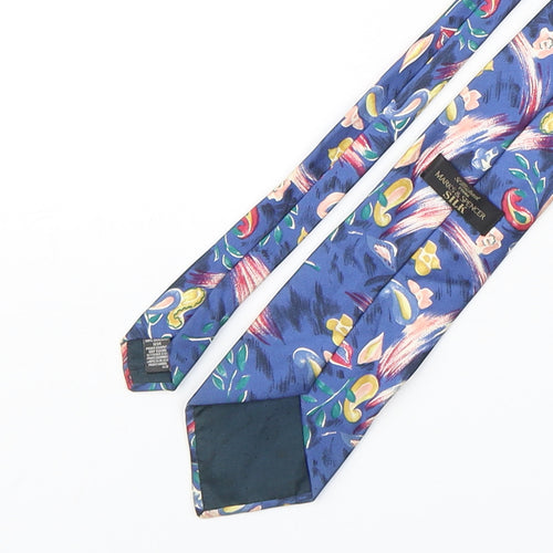 Marks and Spencer Mens Multicoloured Floral Silk Pointed Tie One Size