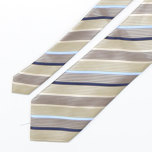 BHS Mens Multicoloured Striped Silk Pointed Tie One Size