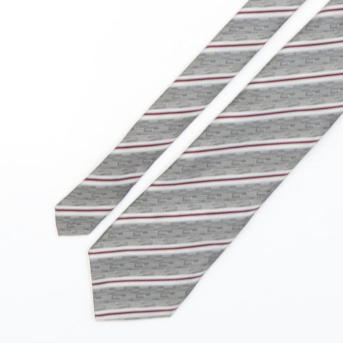 Nicole miller  Mens Multicoloured Striped Polyester Pointed Tie One Size
