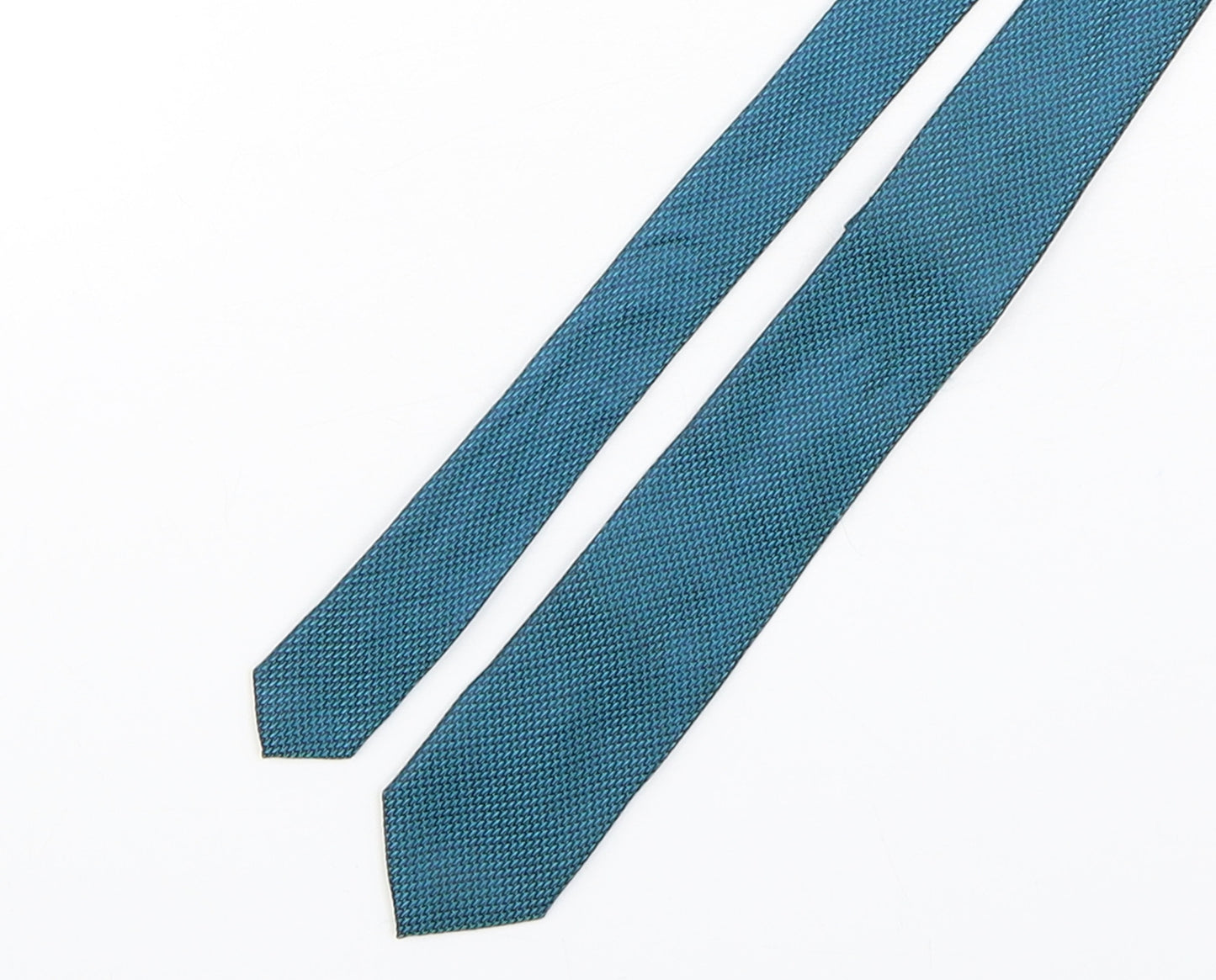 NEXT Mens Green Grenadine Polyester Pointed Tie One Size