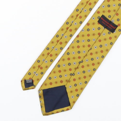 Manchester United  Mens Multicoloured Geometric Polyester Pointed Tie One Size - Manchester United