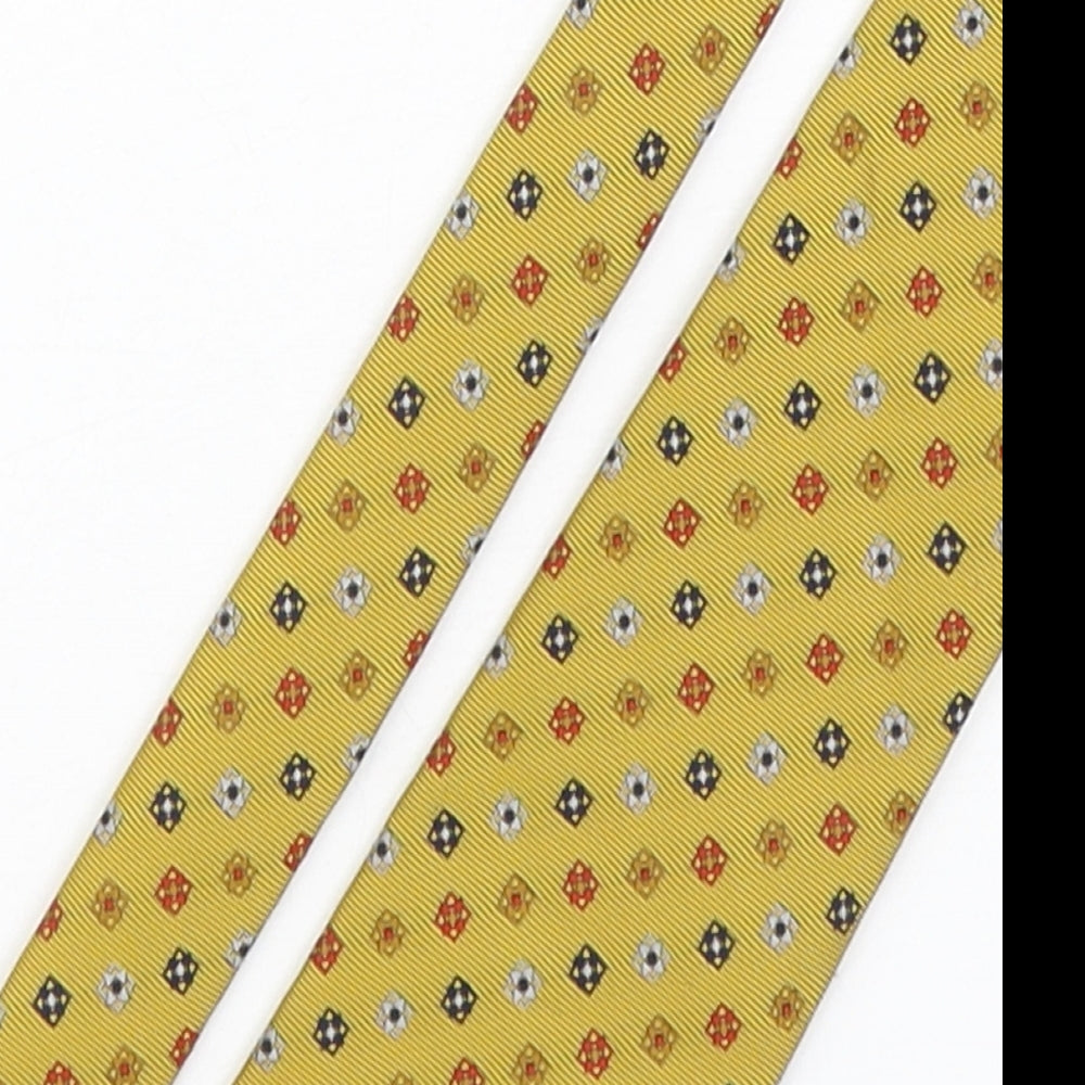 Manchester United  Mens Multicoloured Geometric Polyester Pointed Tie One Size - Manchester United