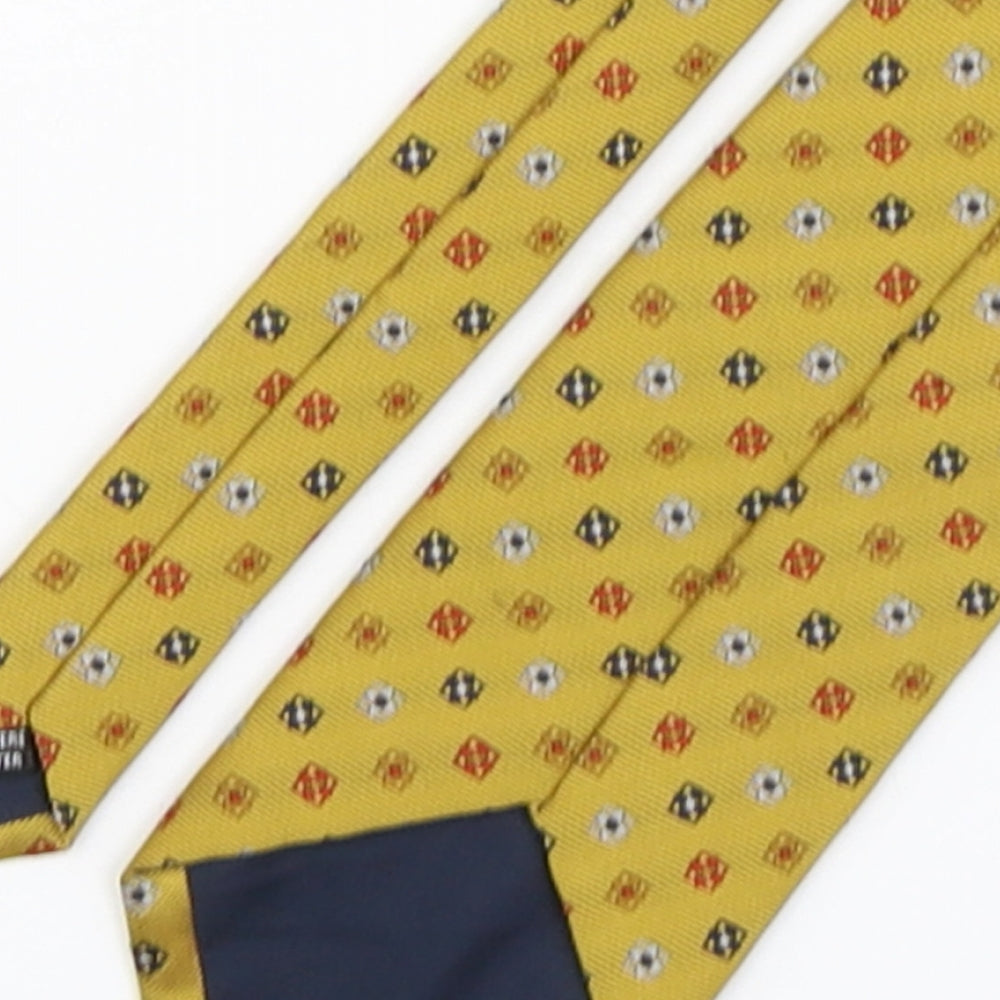 Manchester United  Mens Multicoloured Geometric Polyester Pointed Tie One Size - Manchester United