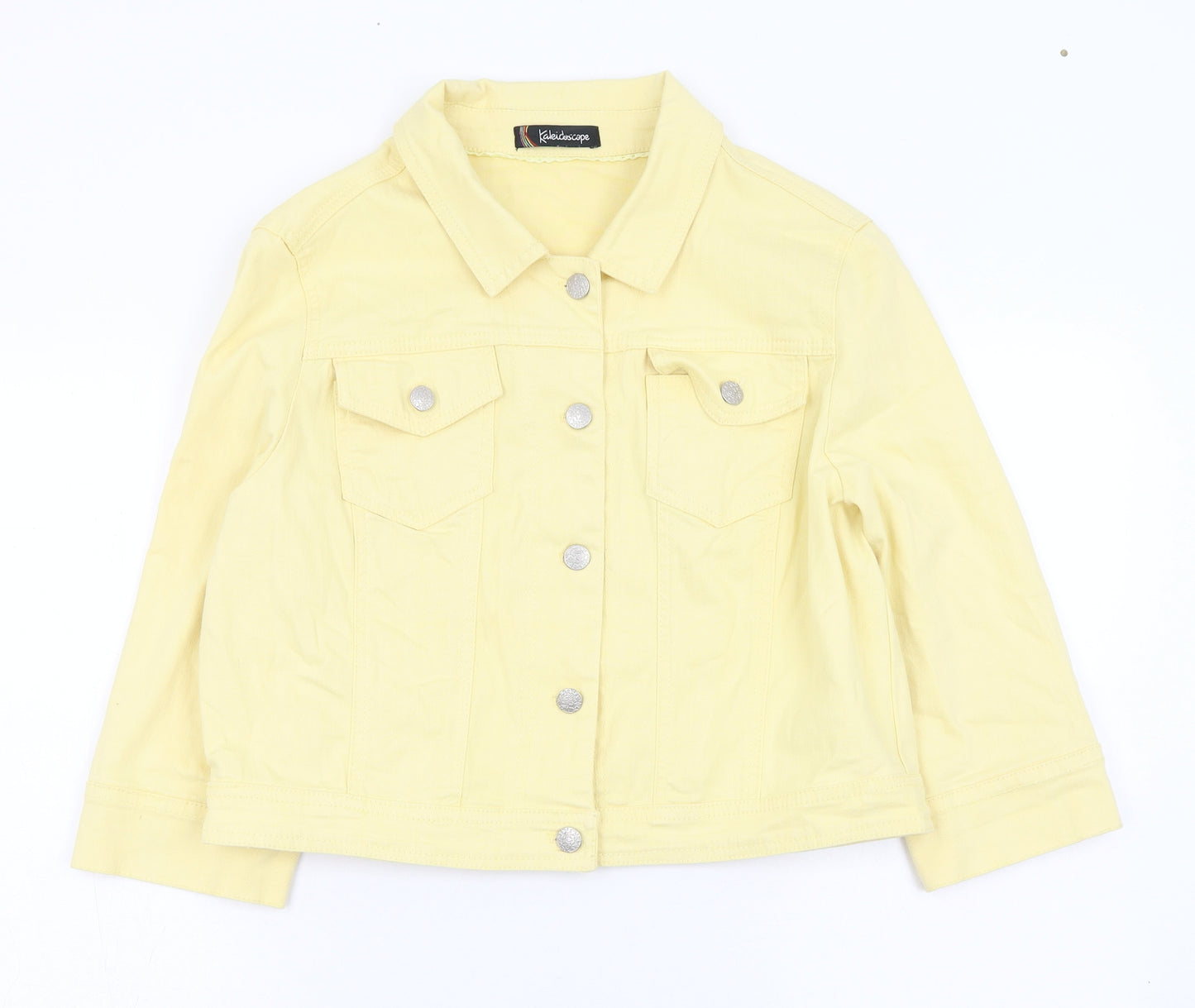 Kaleidoscope Womens Yellow   Jacket  Size 16  Button