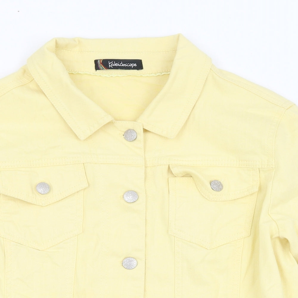 Kaleidoscope Womens Yellow   Jacket  Size 16  Button