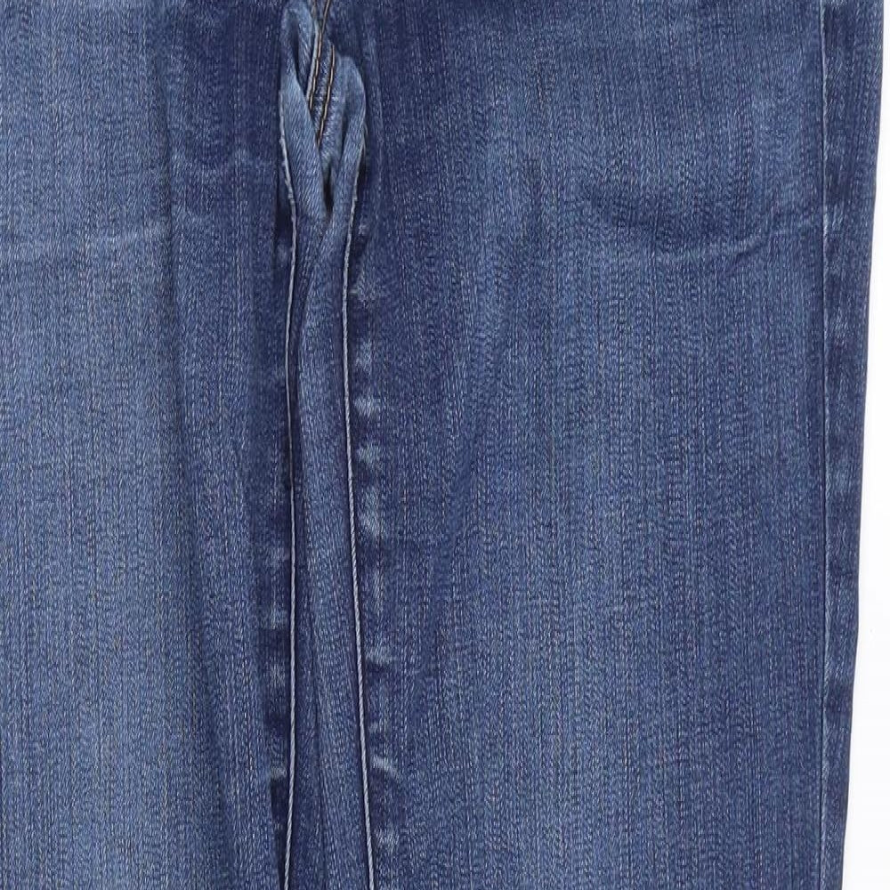American Eagle Outfitters Womens Blue  Cotton Skinny Jeans Size 8 L30 in Slim Zip