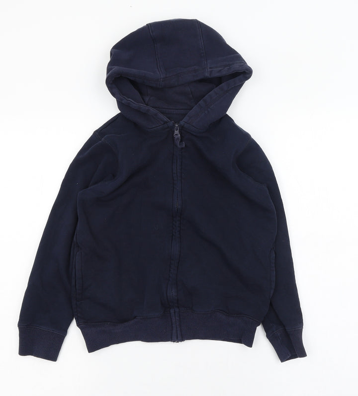 Schoolwear Boys Blue  Cotton Full Zip Hoodie Size 9 Years  Zip - School