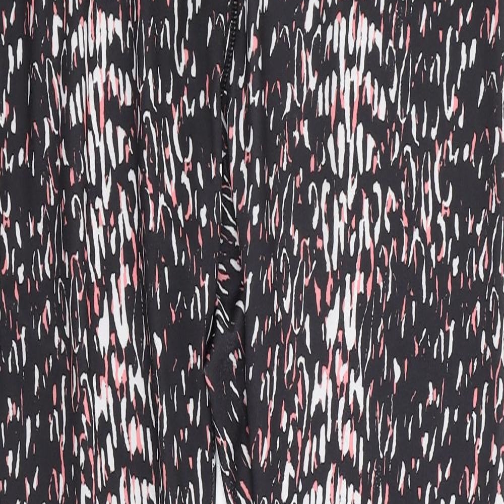 B&M Womens Black Animal Print Polyester Compression Leggings Size 16 L28 in Slim  - Gym