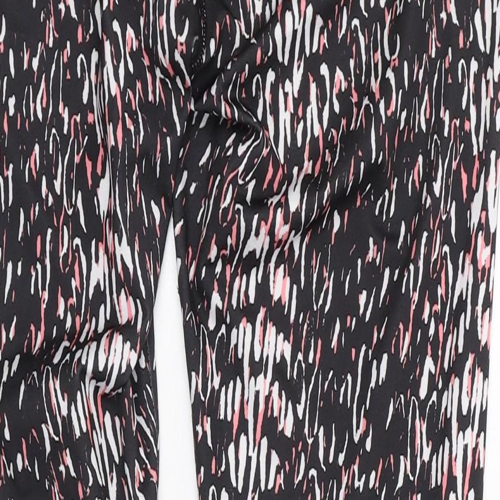 B&M Womens Black Animal Print Polyester Compression Leggings Size 16 L28 in Slim  - Gym