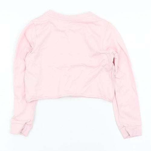 Pep&co Girls Pink  Cotton Pullover Sweatshirt Size 5-6 Years  Pullover - Fab