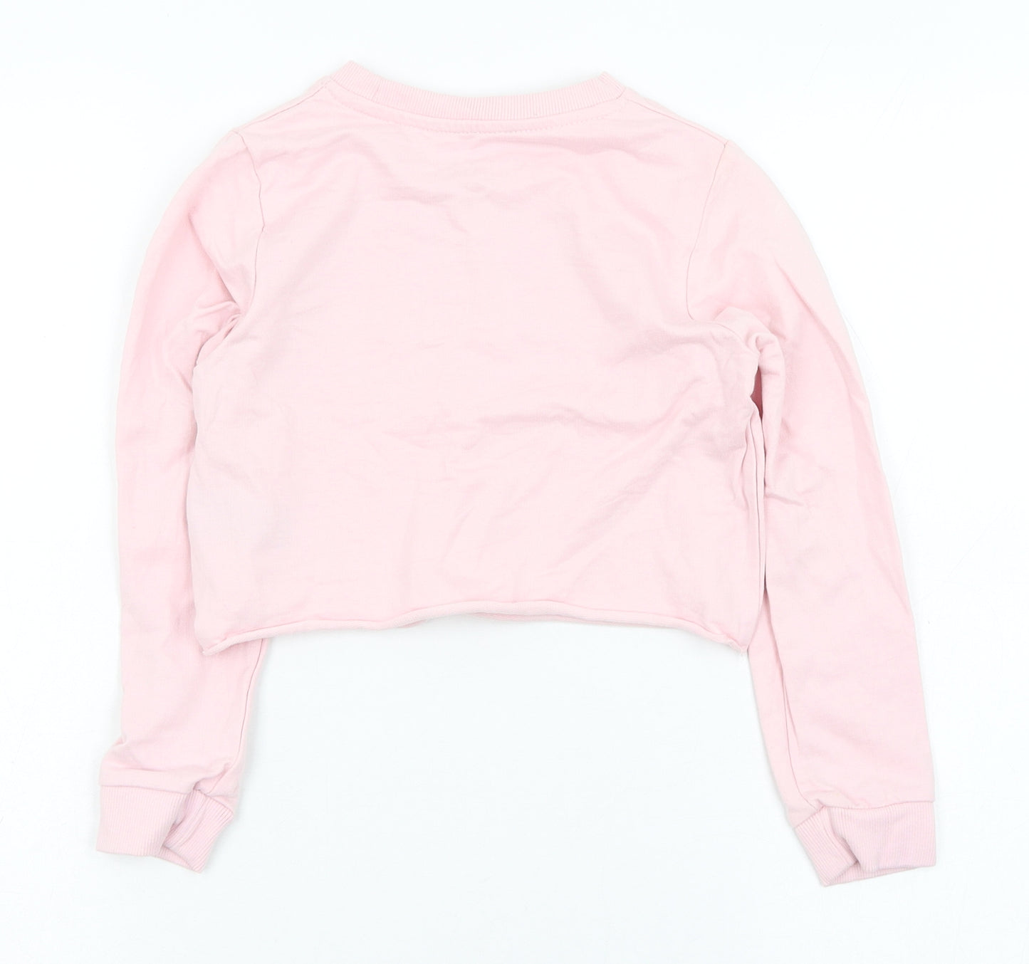 Pep&co Girls Pink  Cotton Pullover Sweatshirt Size 5-6 Years  Pullover - Fab
