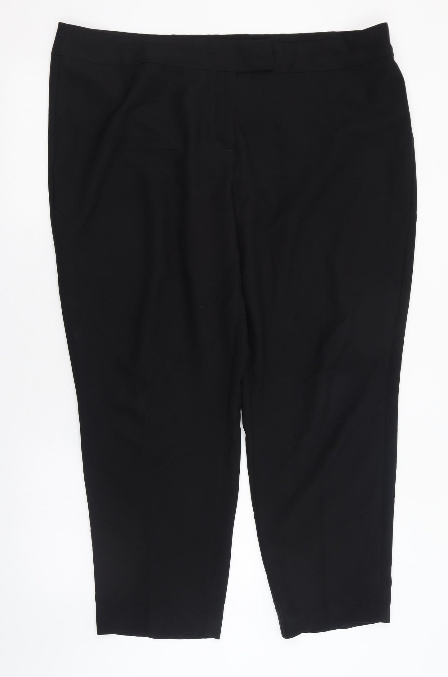 George Womens Black  Polyester Trousers  Size 20 L28 in Regular Zip