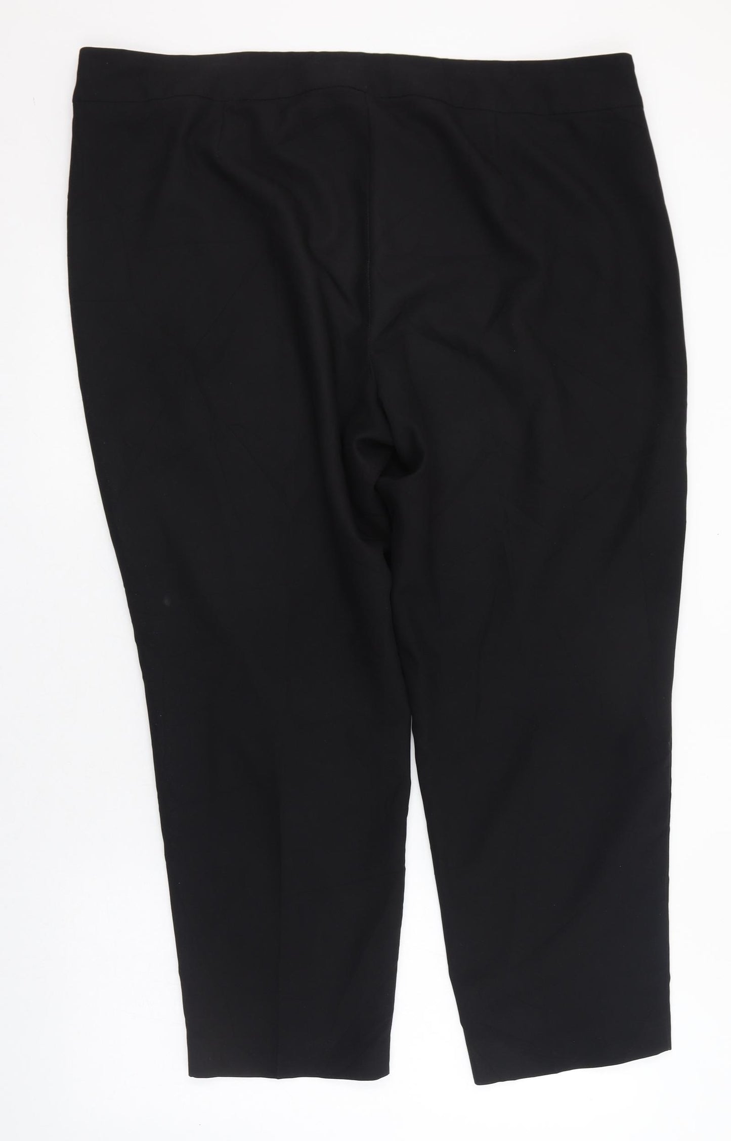 George Womens Black  Polyester Trousers  Size 20 L28 in Regular Zip
