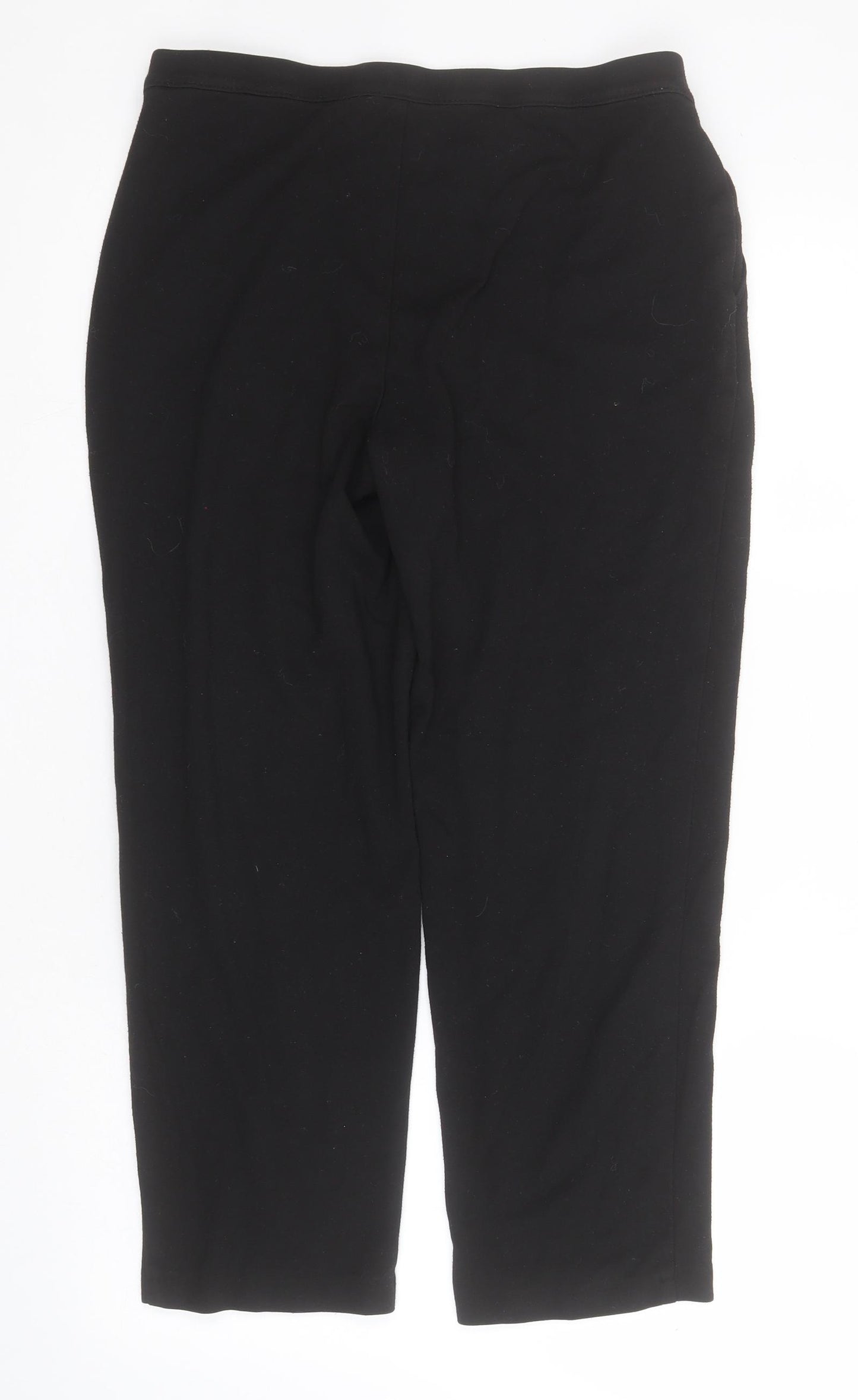 Marks and Spencer Womens Black  Polyester Cropped Leggings Size 14 L24 in