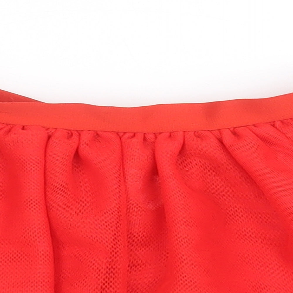 Marks and Spencer Girls Red  Polyester Tutu Skirt Size 4-5 Years  Regular Pull On