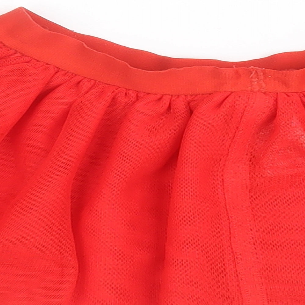 Marks and Spencer Girls Red  Polyester Tutu Skirt Size 4-5 Years  Regular Pull On