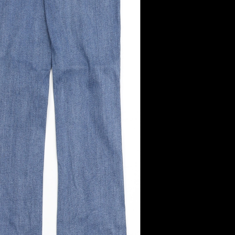 NEXT Womens Blue  Cotton Bootcut Jeans Size 12 L31 in Regular Button - Long Leg