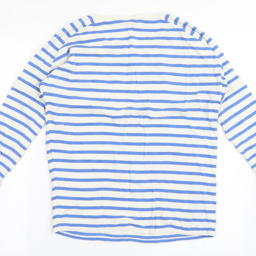 NEXT Girls White Striped 100% Cotton Pullover Sweatshirt Size 10 Years  Pullover - Lovely