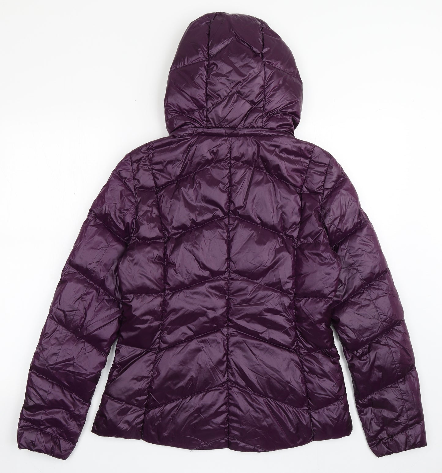 Marks and Spencer Womens Purple   Puffer Jacket Coat Size 8  Zip