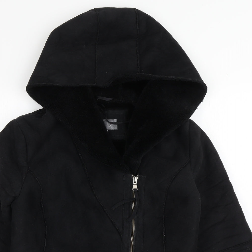Marks and Spencer Womens Black   Jacket Coat Size 12  Zip