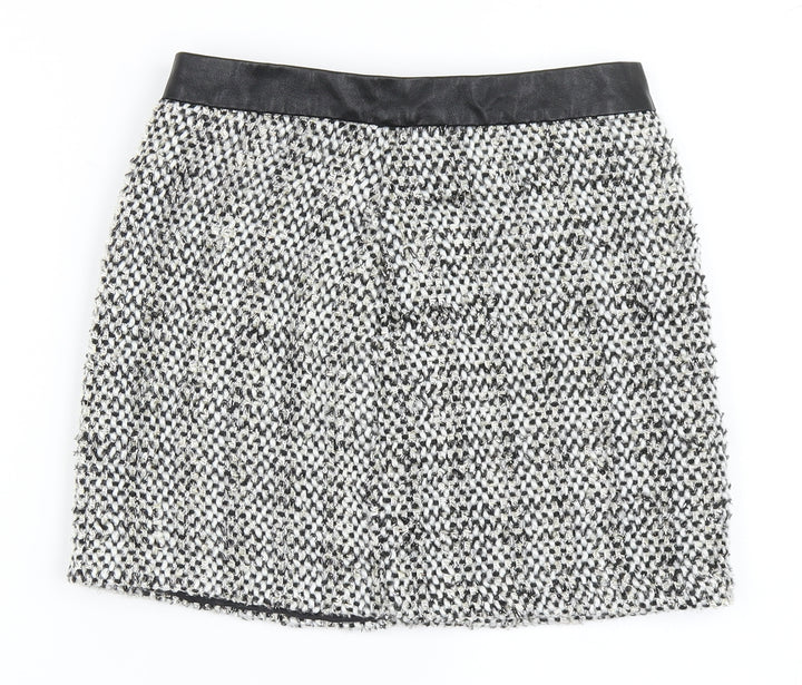 Dunnes Stores Womens Black Polyester A-Line Skirt Size 25 in Zip