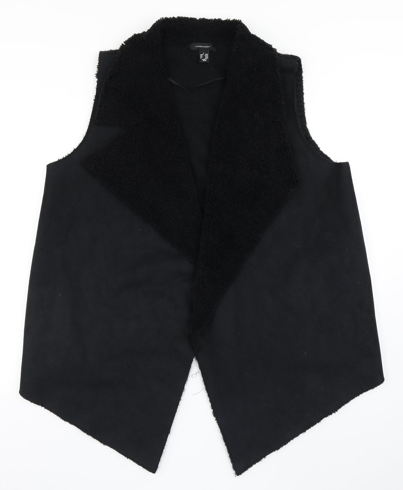 Atmosphere Womens Black V-Neck  Polyester Cardigan Jumper Size L