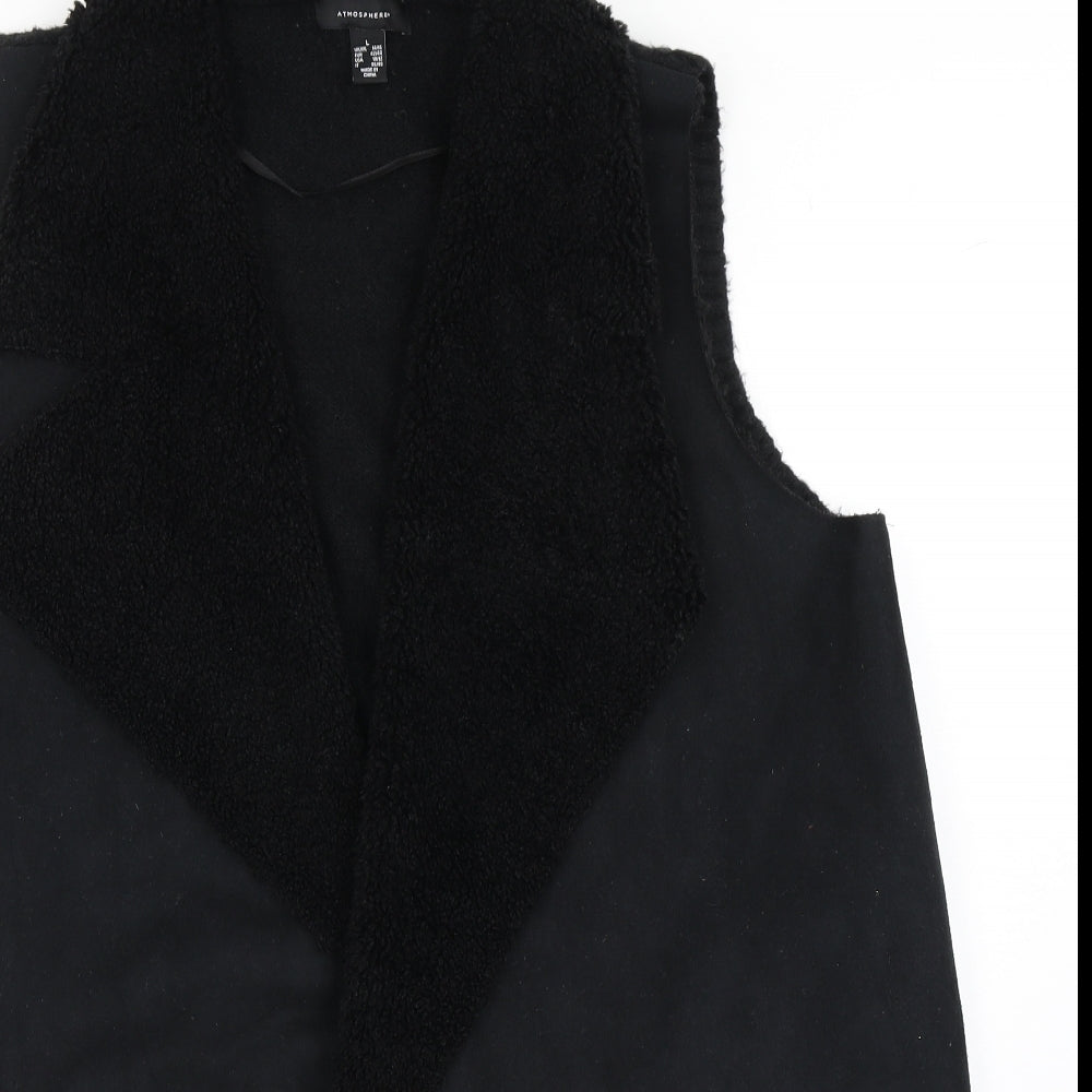 Atmosphere Womens Black V-Neck  Polyester Cardigan Jumper Size L