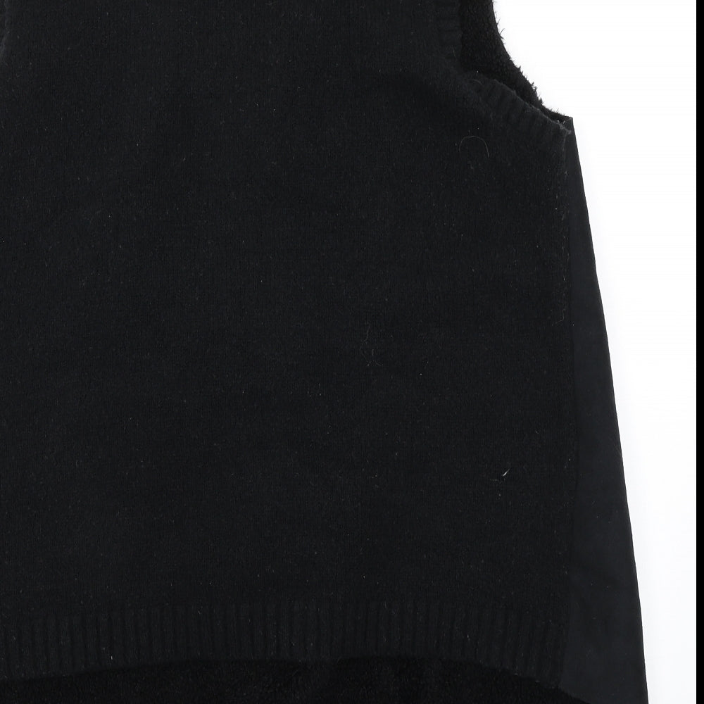 Atmosphere Womens Black V-Neck  Polyester Cardigan Jumper Size L