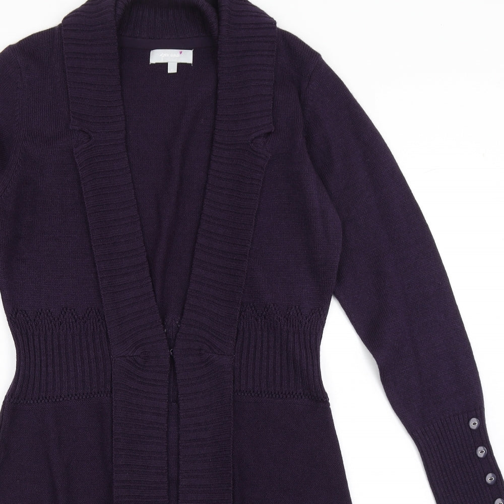 Per Una Womens Purple V-Neck  Acrylic Cardigan Jumper Size M