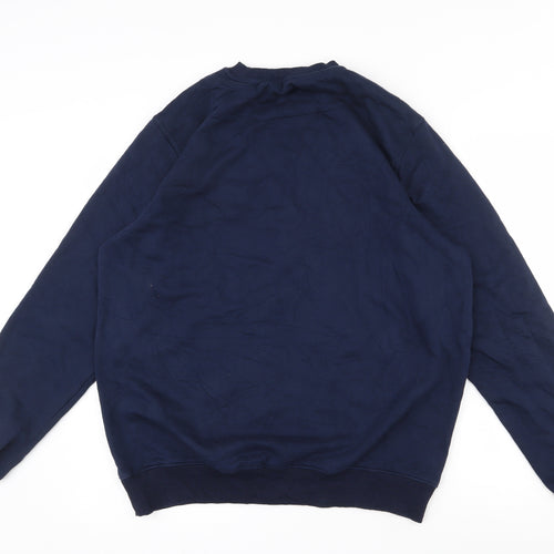 Printer Womens Blue  Cotton Pullover Sweatshirt Size 14  Pullover