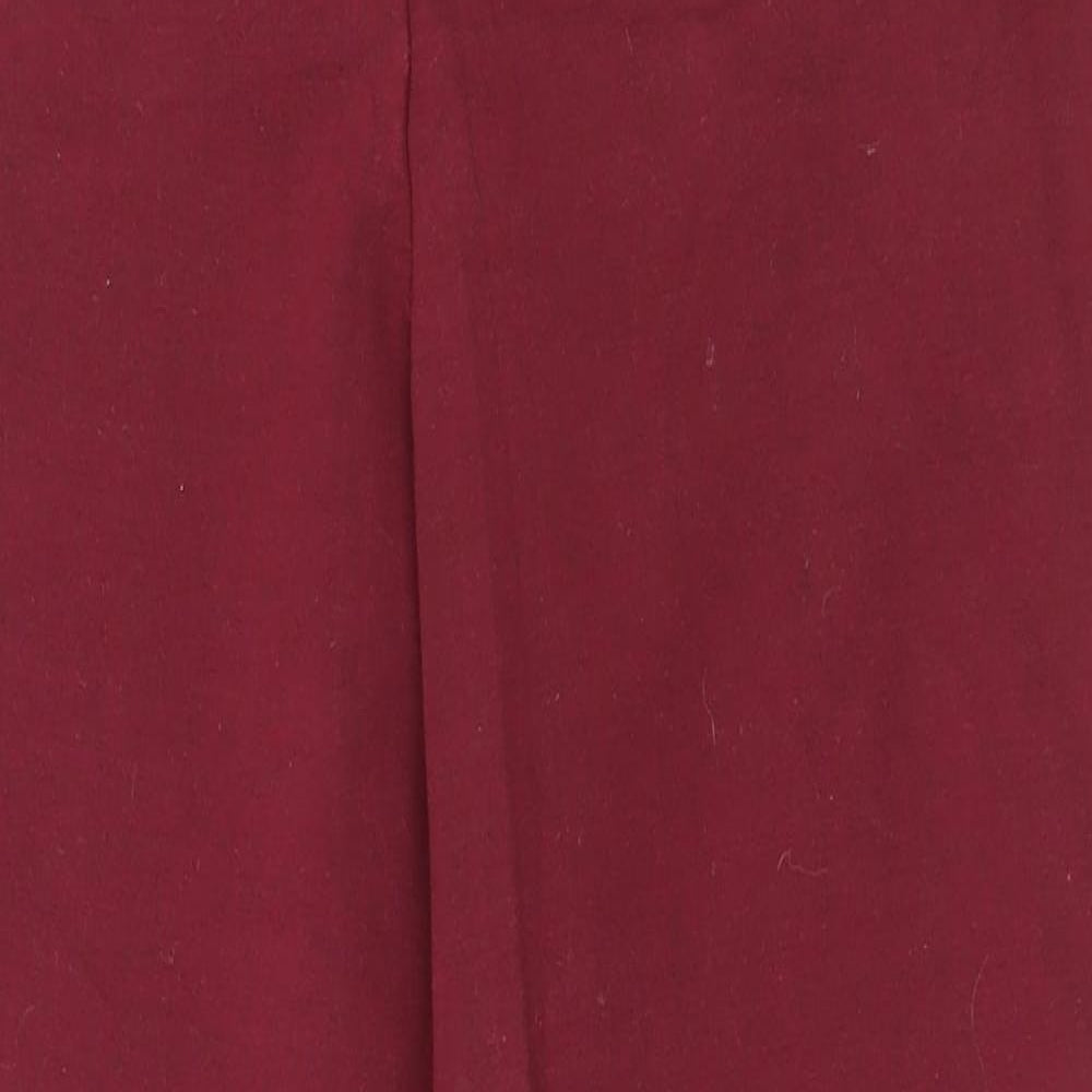 Studio Womens Red  Viscose  Leggings Size 12 L26 in   - Zip at ankle