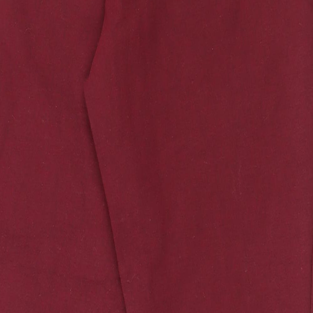 Studio Womens Red  Viscose  Leggings Size 12 L26 in   - Zip at ankle