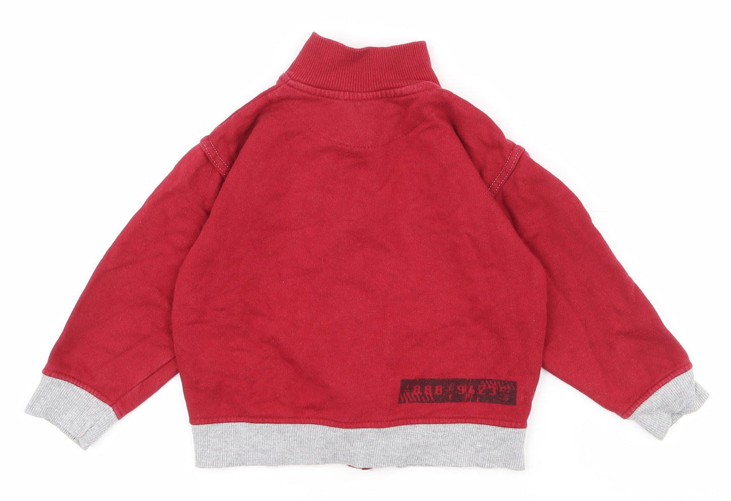 Rebel Boys Purple  100% Cotton Full Zip Sweatshirt Size 2-3 Years  Zip
