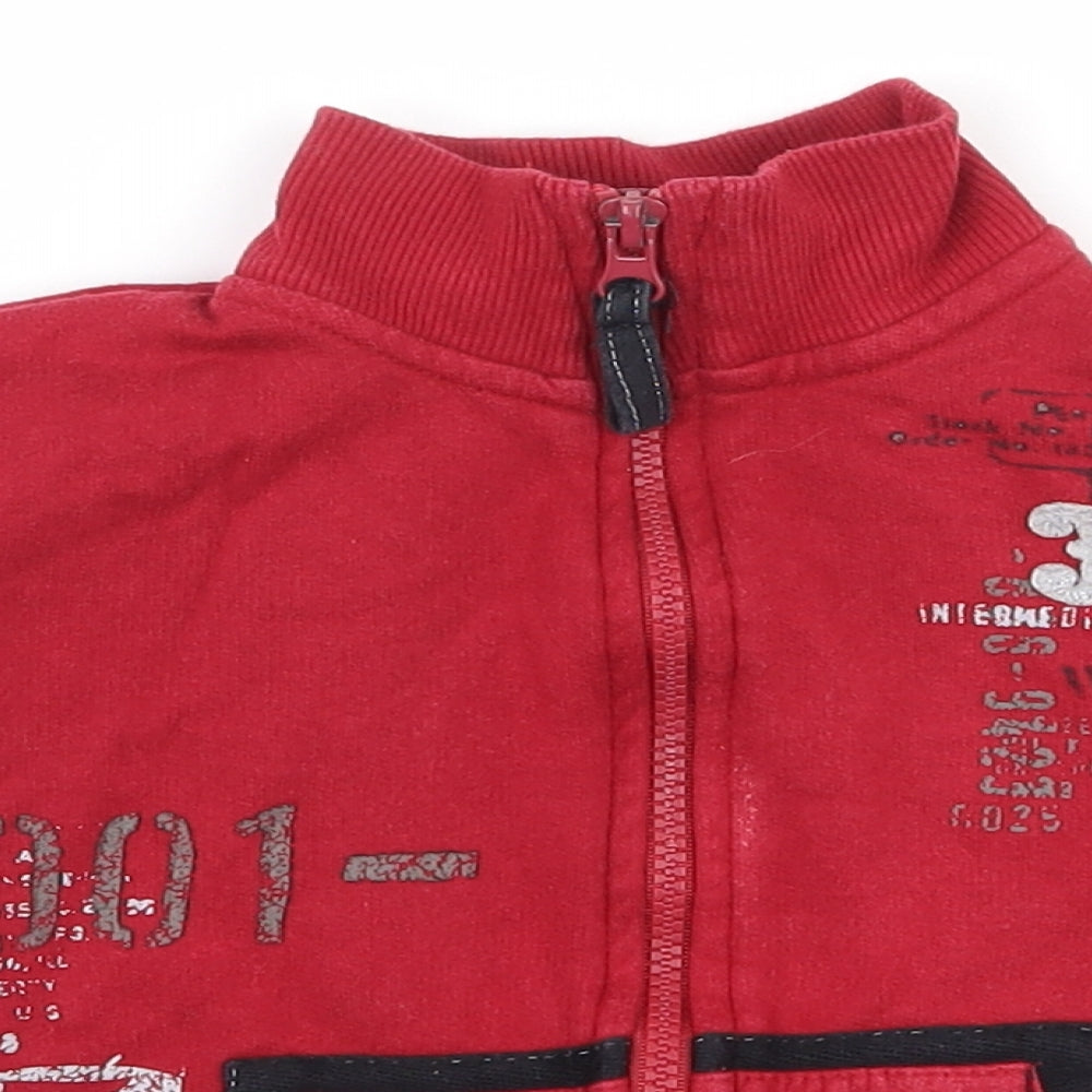 Rebel Boys Purple  100% Cotton Full Zip Sweatshirt Size 2-3 Years  Zip