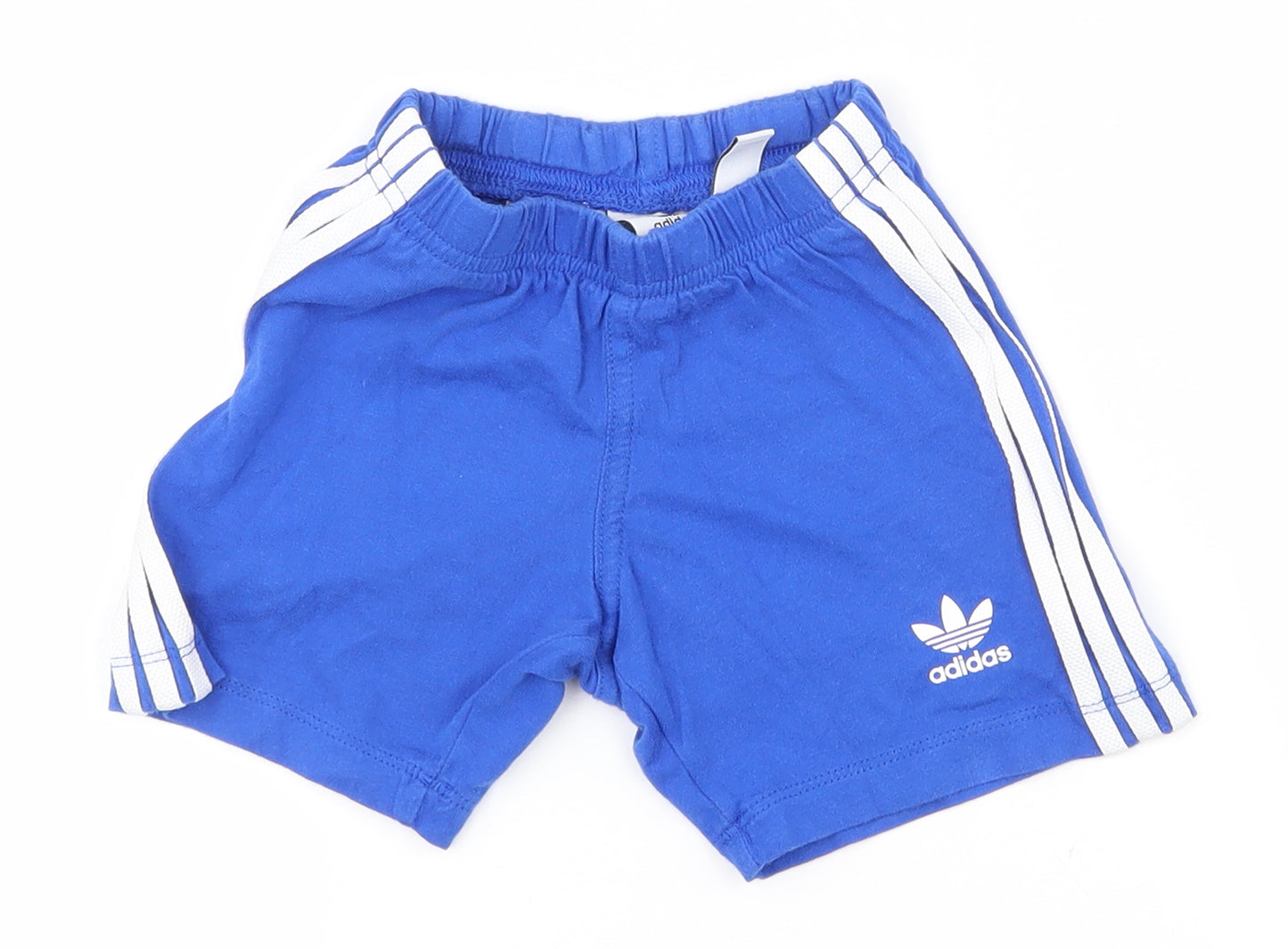 adidas Boys Blue  100% Cotton Sweatpants Trousers Size 18-24 Months  Pullover - Shorts