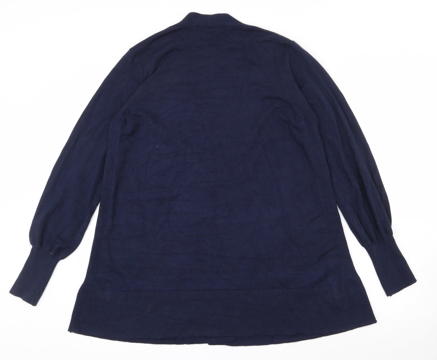 Marks and Spencer Womens Blue V-Neck  Viscose Cardigan Jumper Size 12