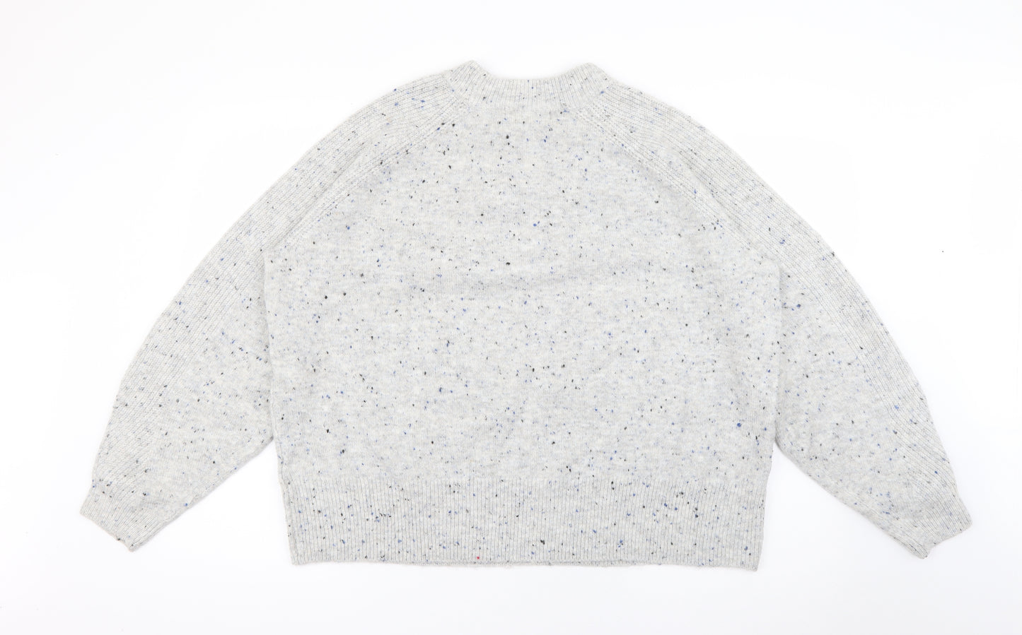 Marks and Spencer Womens Grey Crew Neck  Acrylic Pullover Jumper Size XL