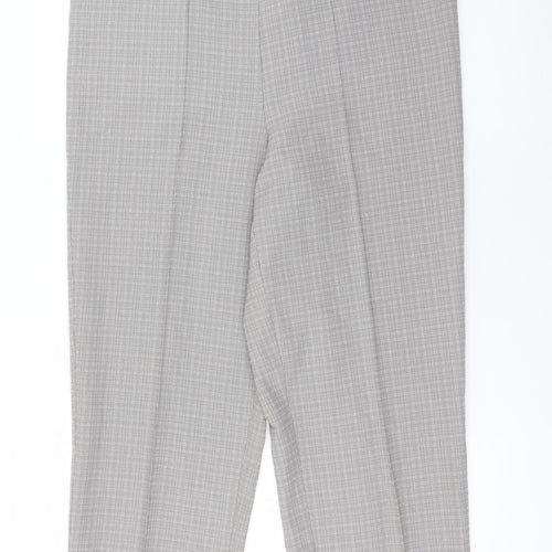 Classics Womens Grey  Polyester Carrot Trousers Size 14 L26.5 in Regular