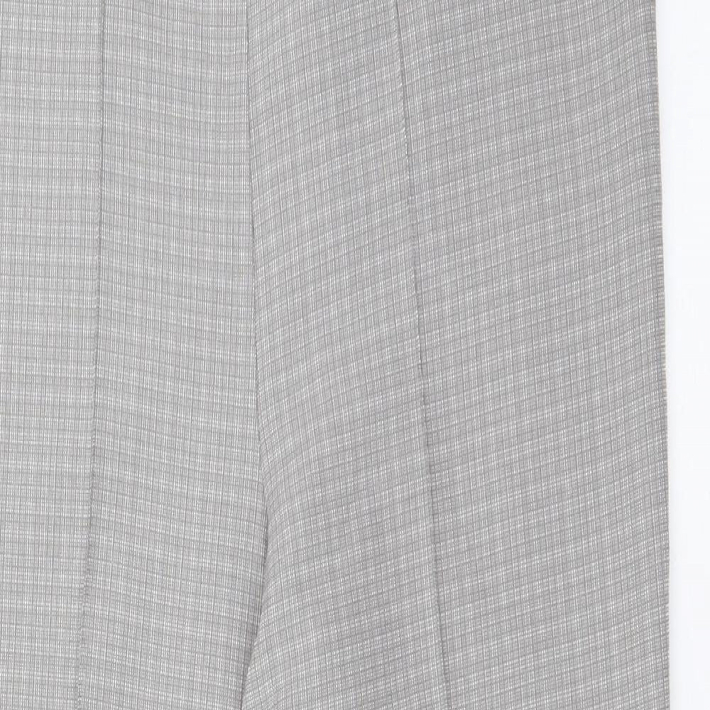 Classics Womens Grey  Polyester Carrot Trousers Size 14 L26.5 in Regular