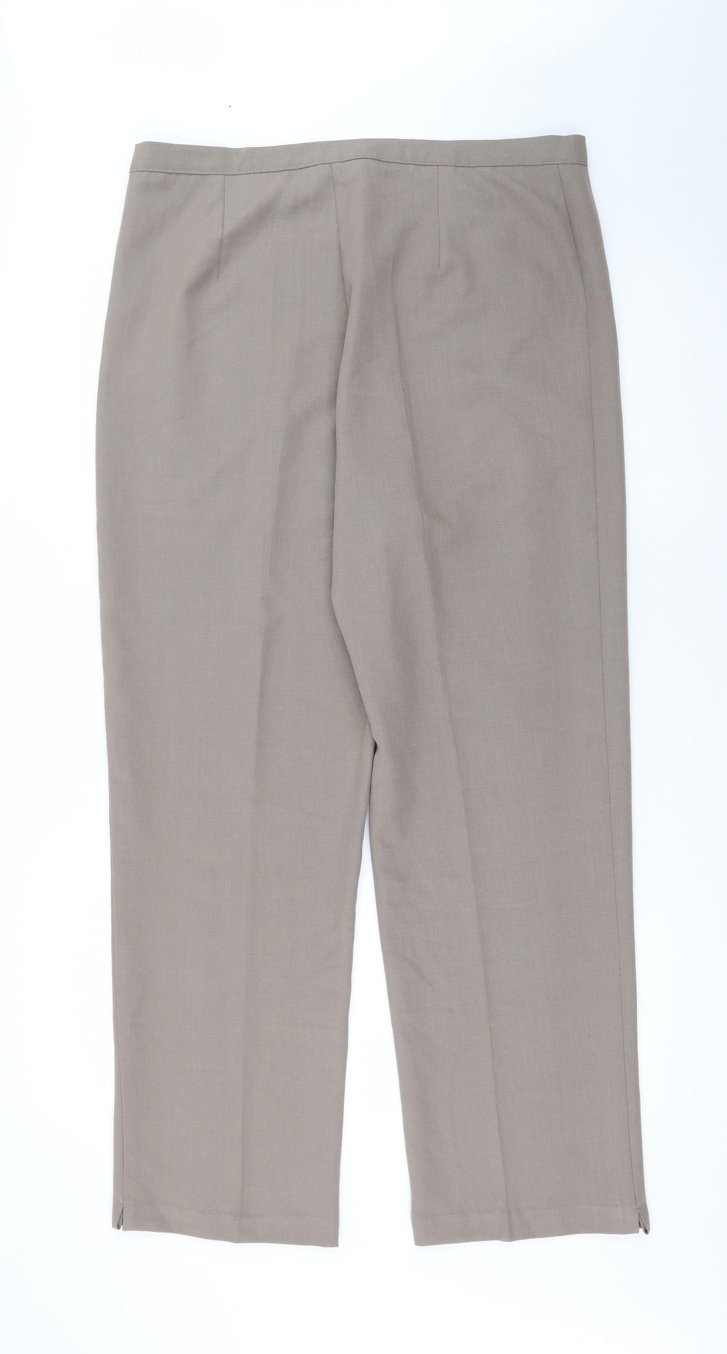 Seperates Womens Brown  Polyester Carrot Trousers Size 14 L28 in Regular Zip