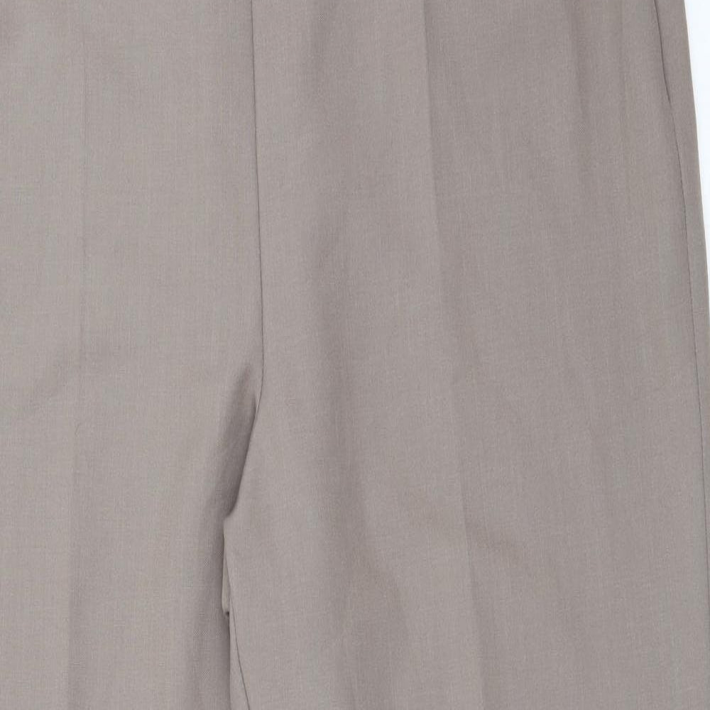Seperates Womens Brown  Polyester Carrot Trousers Size 14 L28 in Regular Zip