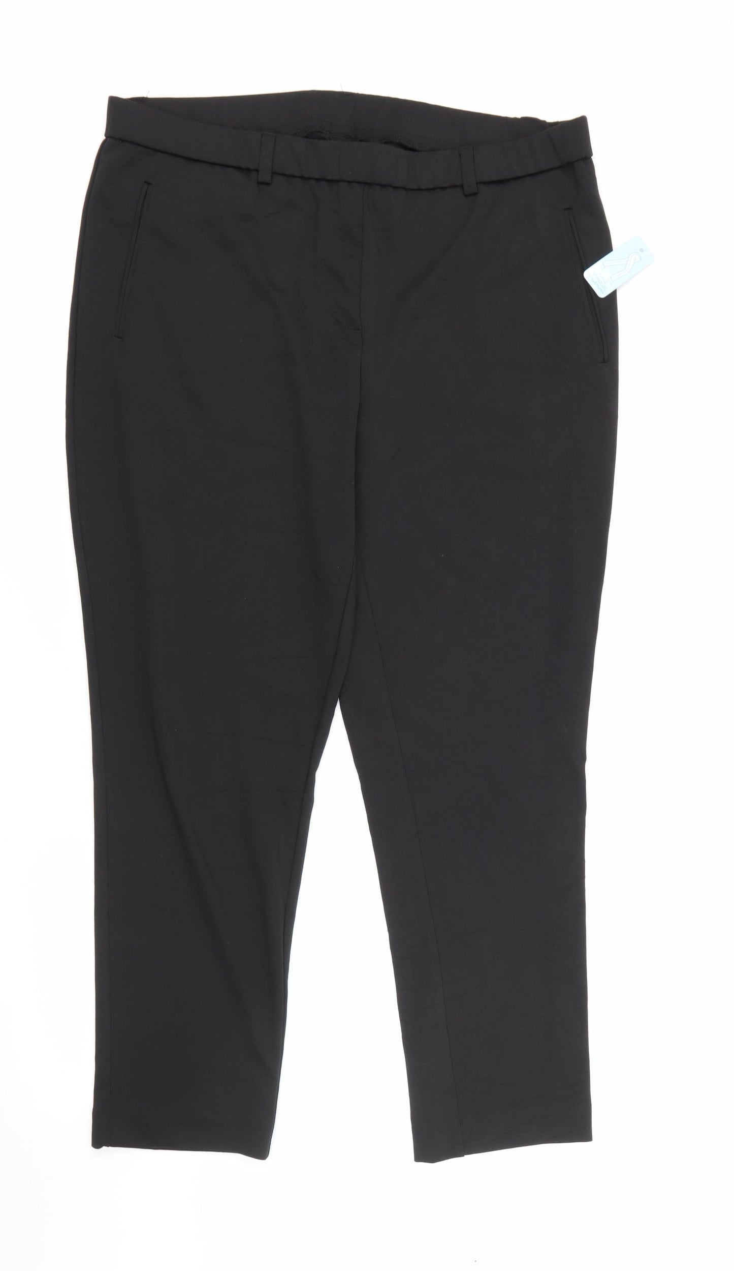 Damart Womens Black  Polyester Jogger Trousers Size 20 L27 in Regular