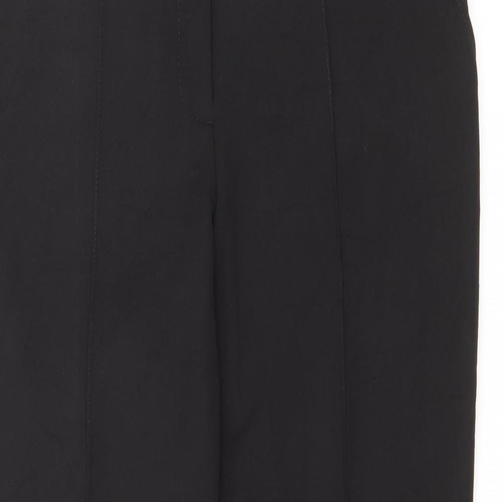 F&F Womens Black  Polyester Trousers  Size 16 L31.5 in Regular Zip