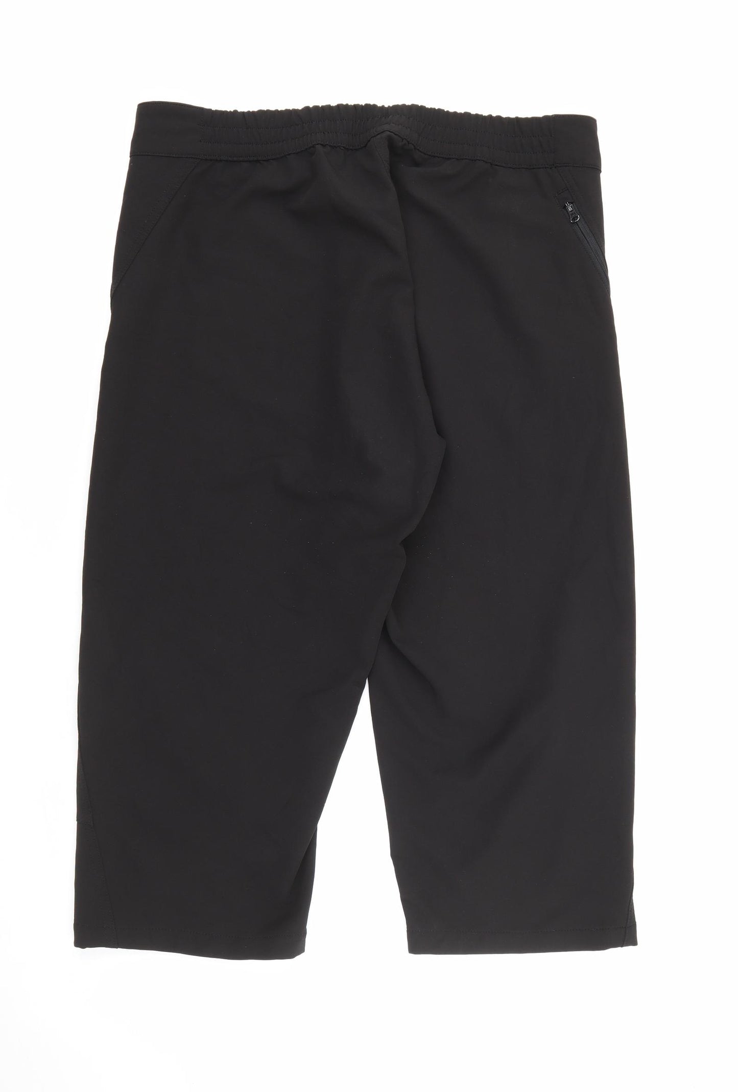 Mountain Warehouse Womens Black  Polyester Sweat Shorts Size 16 L19 in Regular Zip