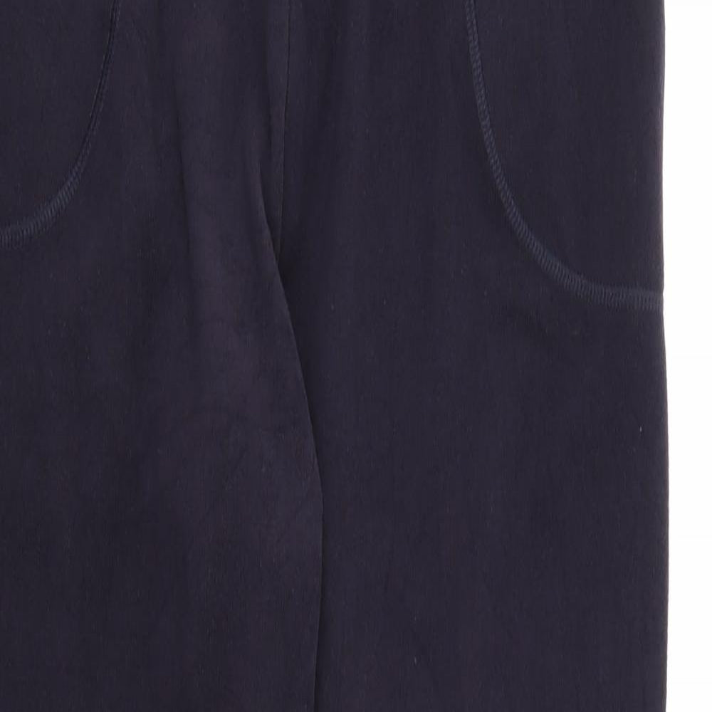 Marks and Spencer Womens Blue  Polyester Jogger Trousers Size 14 L25 in Regular