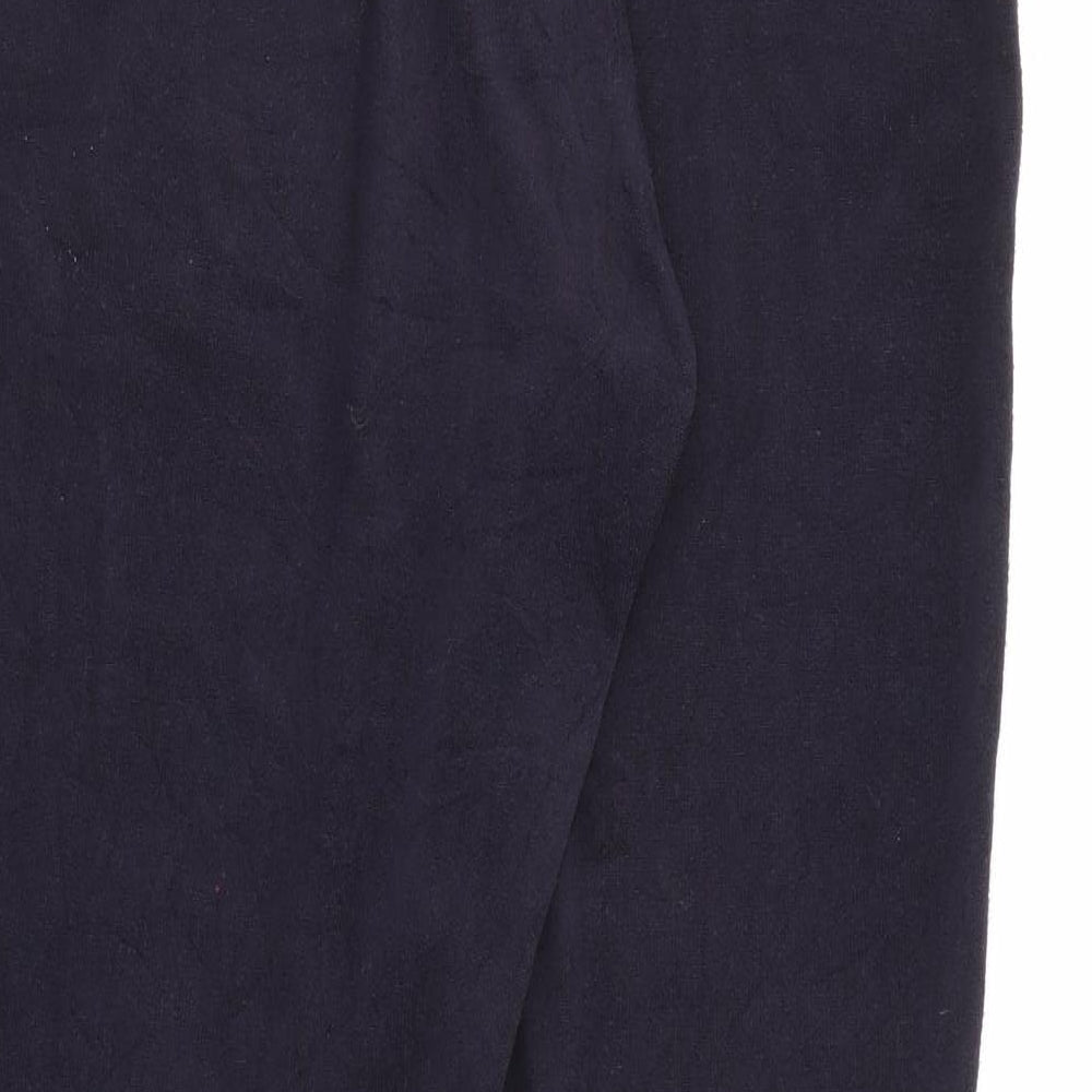 Marks and Spencer Womens Blue  Polyester Jogger Trousers Size 14 L25 in Regular