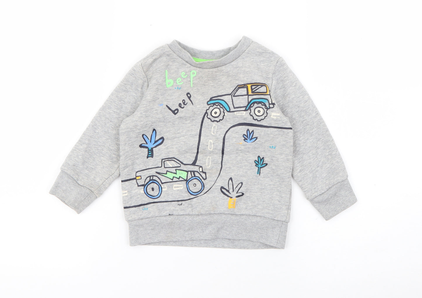 F&F Baby Grey  Cotton Pullover Jumper Size 12-18 Months