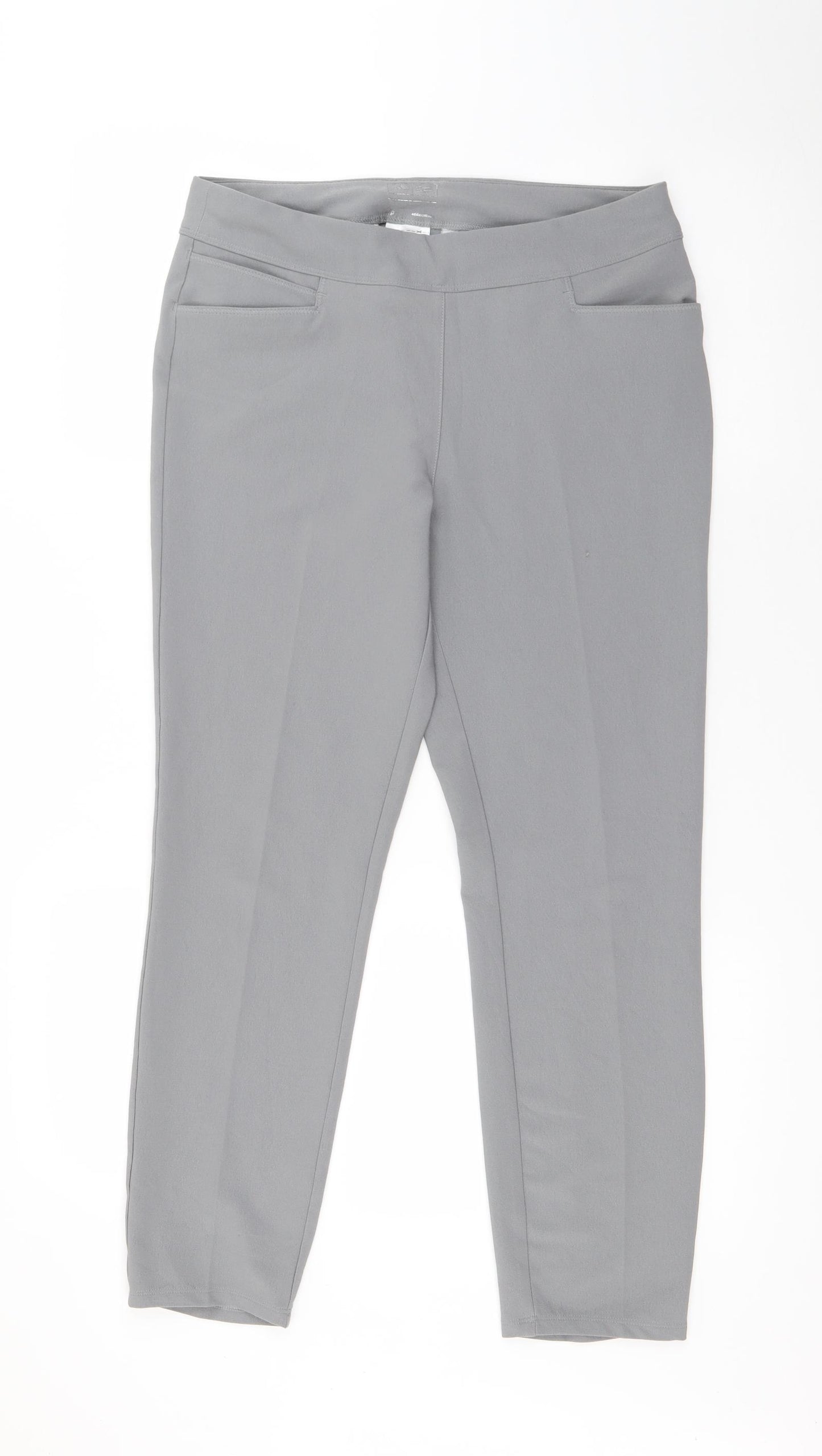 adidas Womens Grey  Polyester Pedal Pusher Leggings Size S L26 in