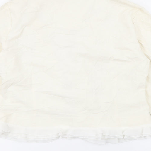 Silkland Womens Ivory   Jacket  Size 6  Hook & Eye