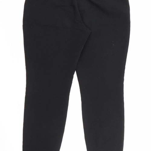 Wallis Womens Black  Polyester Trousers  Size 12 L26 in Regular Zip